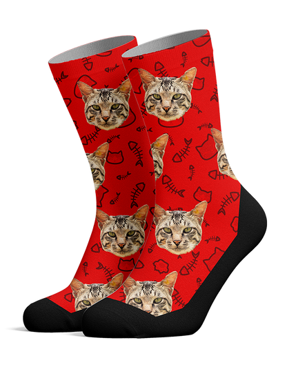 Custom Cat Face Socks - The Sock Gallery
